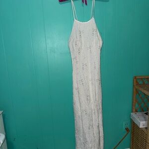 White Lace Wedding Dress, Formal Dress